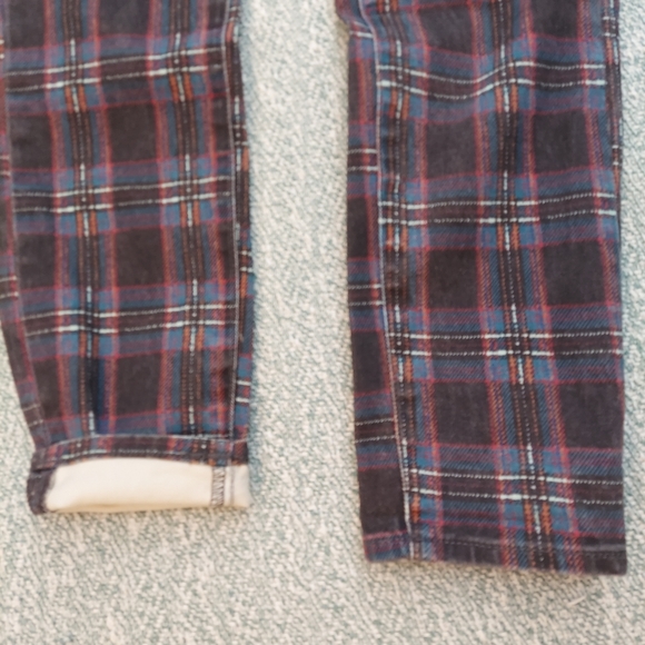 Paige Jeans, Plaid Print Skinny Blue, womens sz 27 - Picture 6 of 7